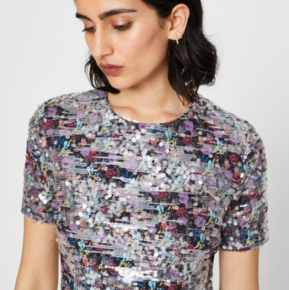 Club Monaco Multicolor Sequin Blouse